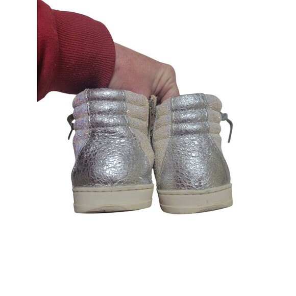 P448 Skate Glitter Mid Top Zip Women's Size 37 / US 6 High Top Sneaker VGUC - Picture 4 of 11